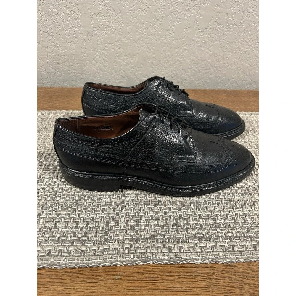 Allen Edmonds MacNeil Black Leather Wingtip Oxfords Dress Shoes Men’s Size 9.5D